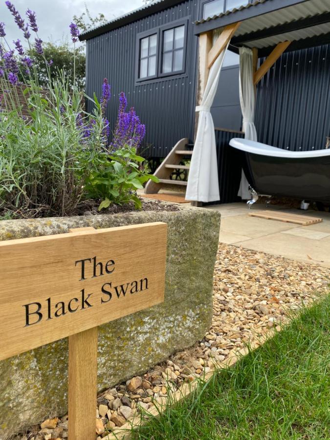 The Black Swan Shepherd Hut Ketton Zewnętrze zdjęcie